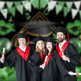 Aperturee - Glitter Green Balloons Congrats Graduation Backdrop